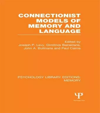 Connectionist Models of Memory and Language (PLE: Memory) cover