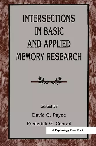 Intersections in Basic and Applied Memory Research cover