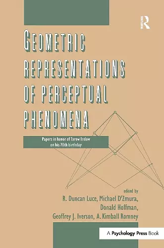 Geometric Representations of Perceptual Phenomena cover