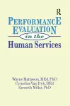 Performance Evaluation in the Human Services cover