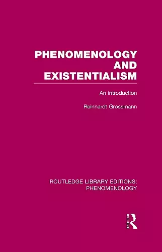 Phenomenology and Existentialism cover