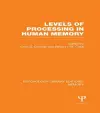 Levels of Processing in Human Memory (PLE: Memory) cover