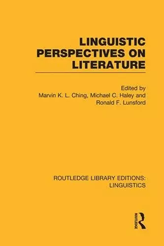 Linguistic Perspectives on Literature (RLE Linguistics C: Applied Linguistics) cover