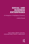 Social and Business Enterprises (RLE: Organizations) cover