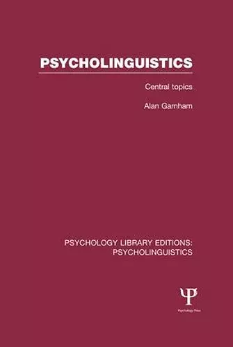 Psycholinguistics (PLE: Psycholinguistics) cover