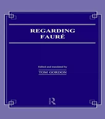 Regarding Faure cover