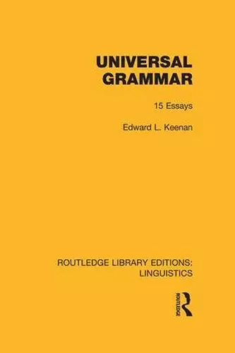 Universal Grammar (RLE Linguistics A: General Linguistics) cover