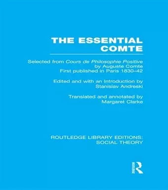 The Essential Comte (RLE Social Theory) cover