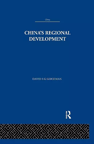 China's Regional Development cover