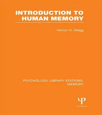 Introduction to Human Memory (PLE: Memory) cover