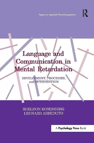 Language and Communication in Mental Retardation cover