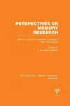 Perspectives on Memory Research (PLE:Memory) cover