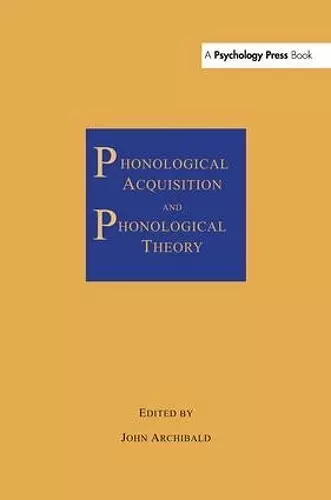 Phonological Acquisition and Phonological Theory cover