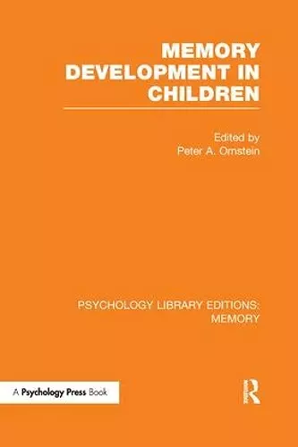 Memory Development in Children (PLE: Memory) cover