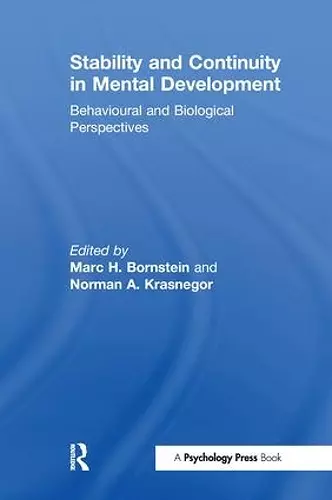 Stability and Continuity in Mental Development cover