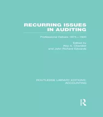 Recurring Issues in Auditing (RLE Accounting) cover