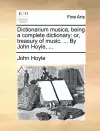 Dictionarium Musica, Being a Complete Dictionary cover