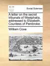 A Letter on the Secret Tribunals of Westphalia, Addressed to Elizabeth, Countess of Pembroke. cover