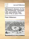 Williamson's Directory, for the City of Edinburgh, Canongate, Leith, and Suburbs; From June 1778, to June 1779. ... cover