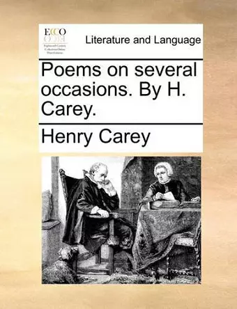 Poems on Several Occasions. by H. Carey. cover