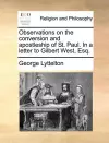 Observations on the Conversion and Apostleship of St. Paul. in a Letter to Gilbert West, Esq. cover