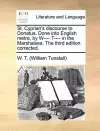 St. Cyprian's Discourse to Donatus. Done Into English Metre, by W---- T---- In the Marshalsea. the Third Edition Corrected. cover