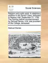 Religion and Public Spirit. a Valedictory Address to the Senior Class, Delivered in Nassau Hall, September 21, 1760. the Sunday Before Commencement cover