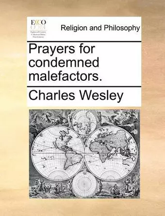 Prayers for Condemned Malefactors. cover