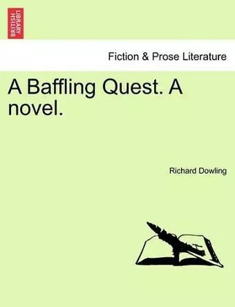 A Baffling Quest. a Novel. cover