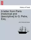 A Letter from Paris [Historical and Descriptive] to G. Petre, Esq. cover