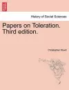 Papers on Toleration. Third Edition. cover