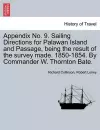 Appendix No. 9. Sailing Directions for Palawan Island and Passage, Being the Result of the Survey Made. 1850-1854. by Commander W. Thornton Bate. cover