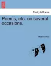 Poems, Etc. on Several Occasions. cover