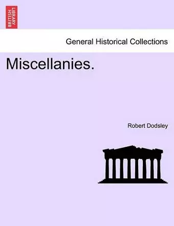 Miscellanies. cover