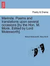 Marinda. Poems and Translations Upon Several Occasions [By the Hon. M. Monk. Edited by Lord Molesworth]. cover
