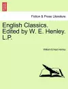 English Classics. Edited by W. E. Henley. L.P. cover