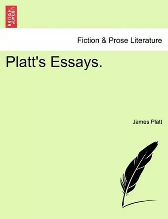 Platt's Essays. cover