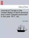 Journal of Travels in the United States of North America and Lower Canada Performed in the Year 1817, Etc. cover
