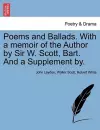 Poems and Ballads. with a Memoir of the Author by Sir W. Scott, Bart. and a Supplement By. cover