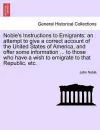 Noble's Instructions to Emigrants cover