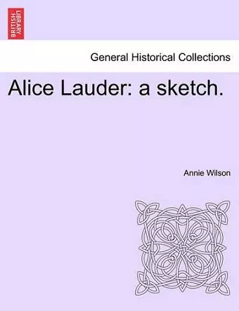 Alice Lauder cover