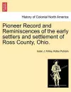 Pioneer Record and Reminiscences of the Early Settlers and Settlement of Ross County, Ohio. cover
