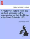 A History of Ireland from the earliest accounts to the accomplishment of the Union with Great Britain in 1801. Vol. I cover