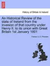 An Historical Review of the state of Ireland from the invasion of that country under Henry II. to its union with Great Britain 1st January 1801 cover