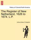 The Register of New Netherland, 1626 to 1674. L.P. cover