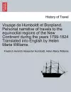 Voyage de Humboldt Et Bonpland. Personal Narrative of Travels to the Equinoctial Regions of the New Continent During the Years 1799-1824 Translated Into English by Helen Maria Williams. cover