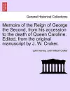 Memoirs of the Reign of George the Second, from his accession to the death of Queen Caroline. Edited, from the original manuscript by J. W. Croker. Vol. II cover