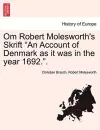 Om Robert Molesworth's Skrift "An Account of Denmark as It Was in the Year 1692.." cover