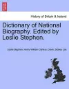 Dictionary of National Biography. Edited by Leslie Stephen. Vol. XVI cover