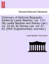 Dictionary of National Biography. Edited by Leslie Stephen. Vol. 1-21. (by Leslie Stephen and Sidney Lee.) Vol. 22-26. by Sidney Lee. Vol. 27-63. [With Supplementary Volumes.] Vol. XLI. cover